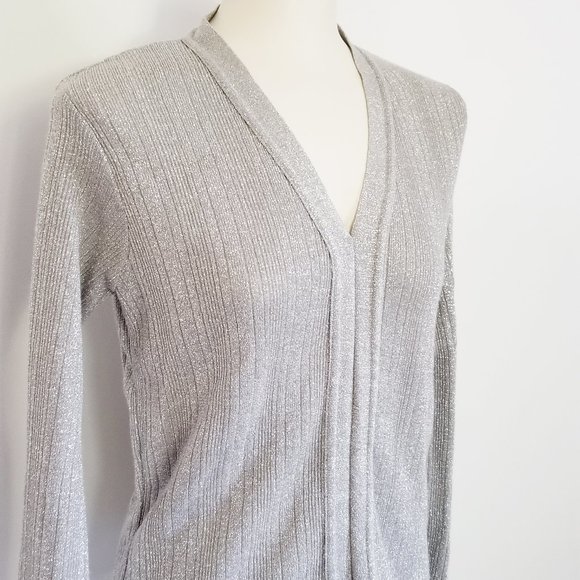 Refashioned Reversible Silver Knit Top (M/L) - Picture 3 of 6